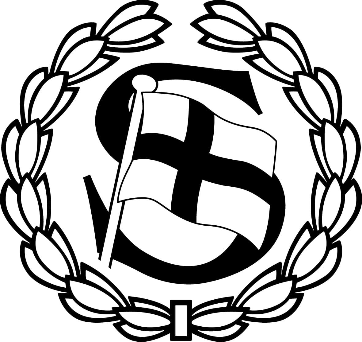 Svartvit festlogotyp.